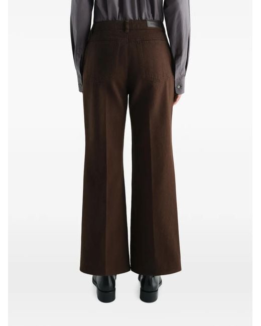 Lemaire Brown Flared Five-Pocket Pants