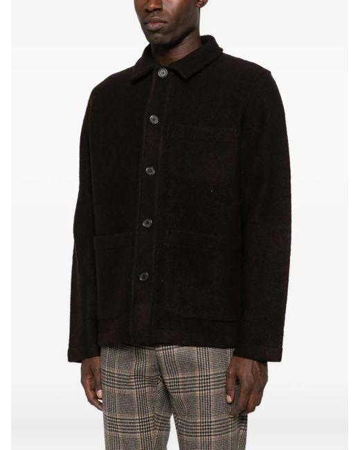 Universal Works Black Button-Down Patch-Pocket Jacket for men