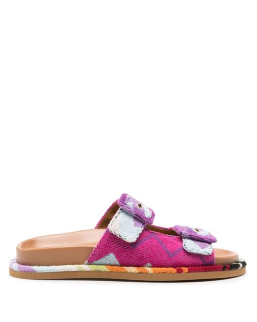 Missoni Pink Clea Zigzag-print Sandals