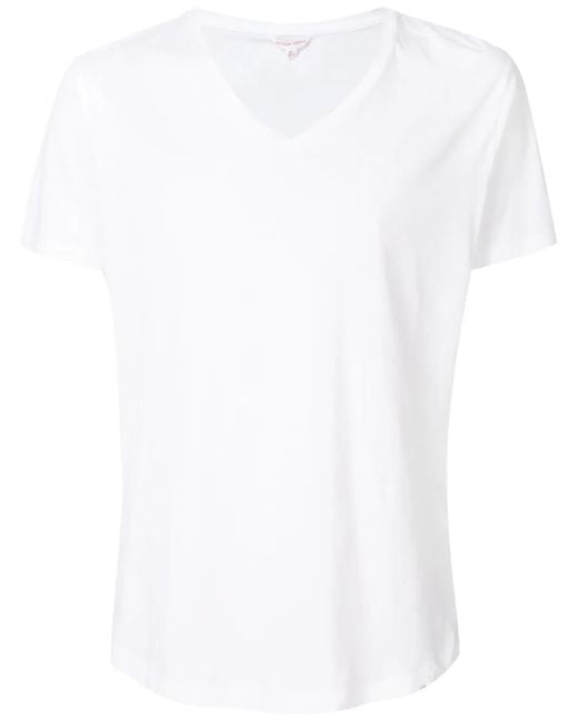 Orlebar Brown White Men's Ob-v V-neck T-shirt for men
