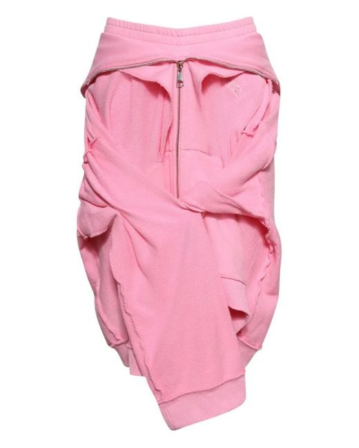Natasha Zinko Pink Hoodie Midi-Skirt