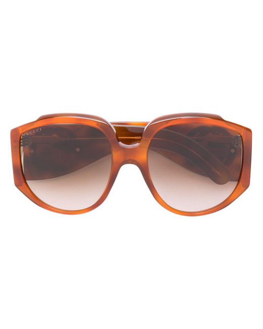 Oversized sunglasses Gucci en coloris Brown