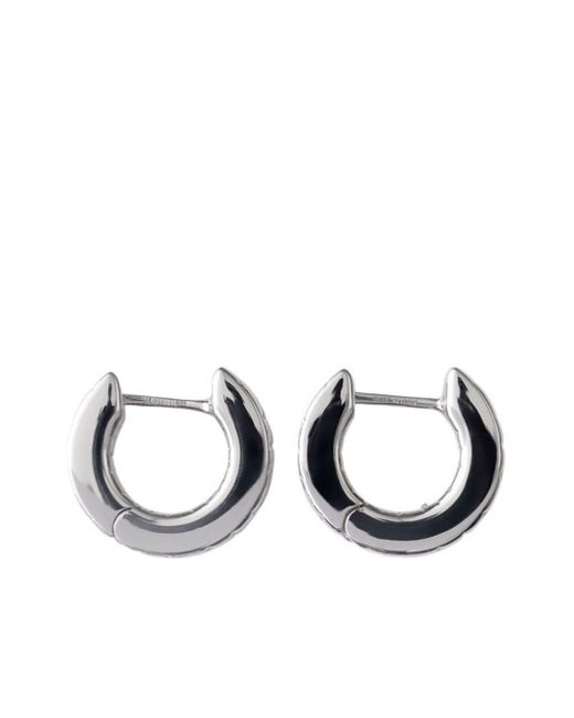 Burberry Metallic Rose Hoop Earrings