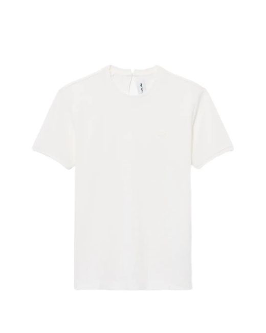 Lacoste White Scallop-Edge Short-Sleeve T-Shirt