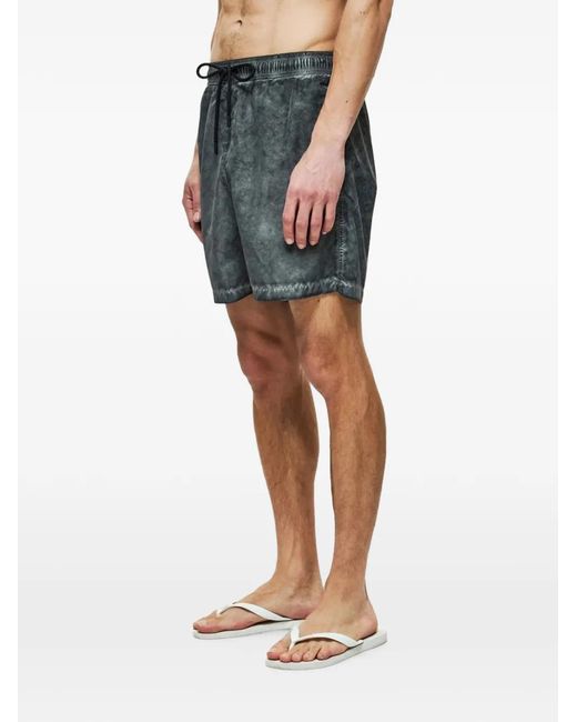 Dirty Laundry Blue Drawstring Swim Trunks for men