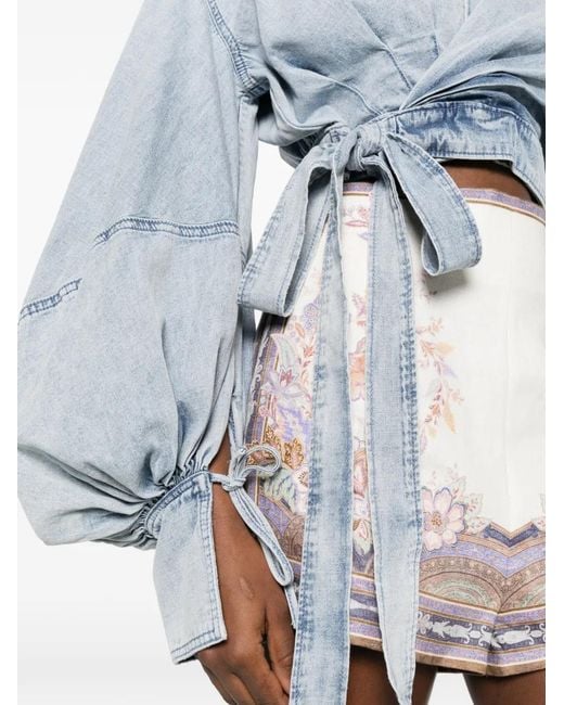 Zimmermann Blue Rebellion Denim Top