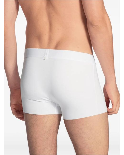 Calida White Logo-Waistband Boxers for men