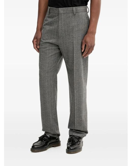 HUGO Black Checked Suit Trousers for men