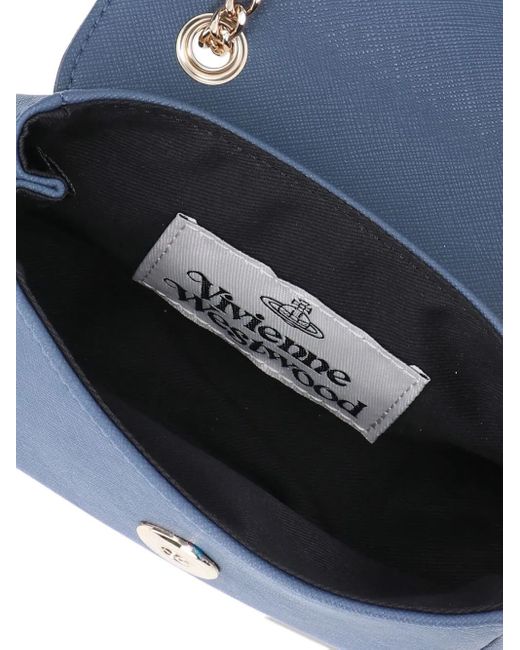 Vivienne Westwood Blue Schultertasche mit Kettenriemen