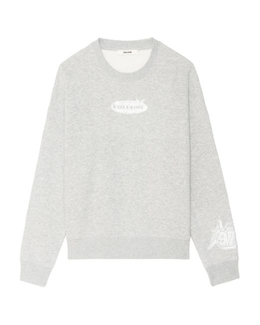 Zadig & Voltaire White Mira Pmo Motocross Strass