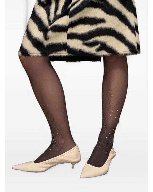 Swedish Stockings Black Pauline Crystal-Embellished Tights