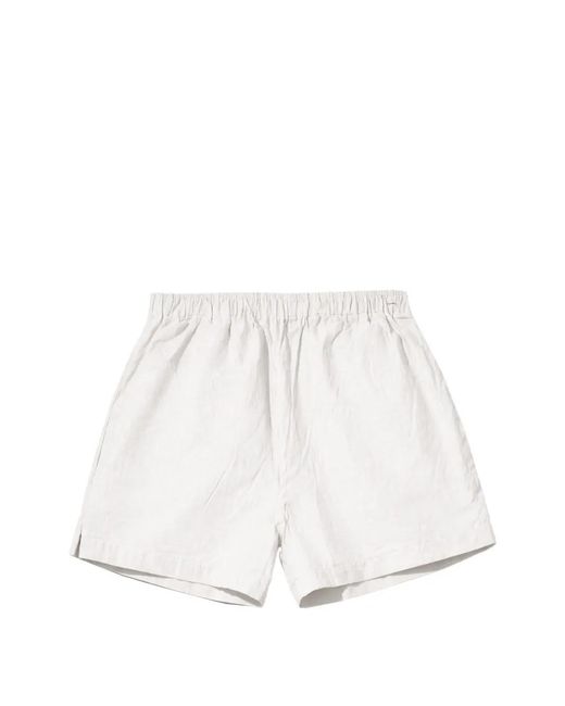 Willy Chavarria White Textured Elasticated Shorts