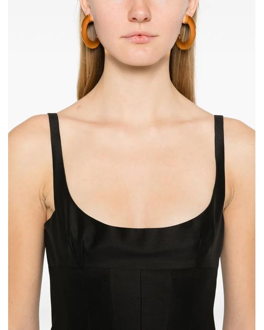 Khaite Black Lotte Midi Dress