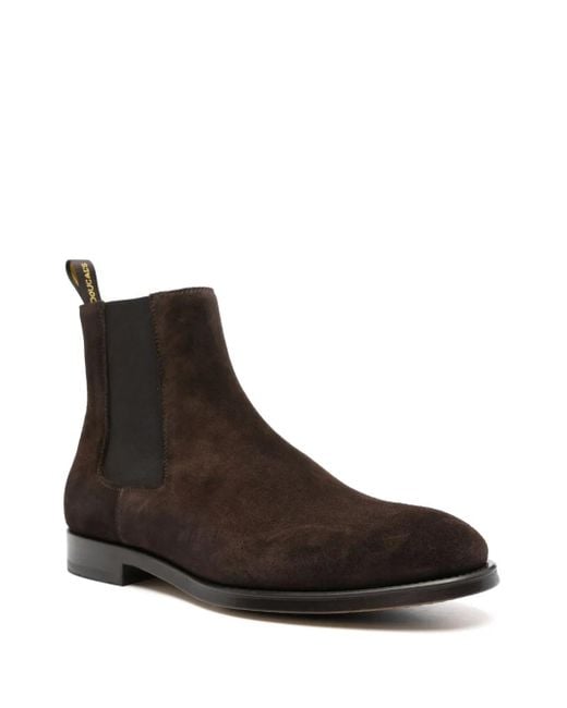 Doucal's Black Suede Ankle Boots for men