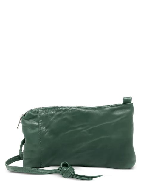 SOMMET Green Neck Pouch Leather Shoulder Bag