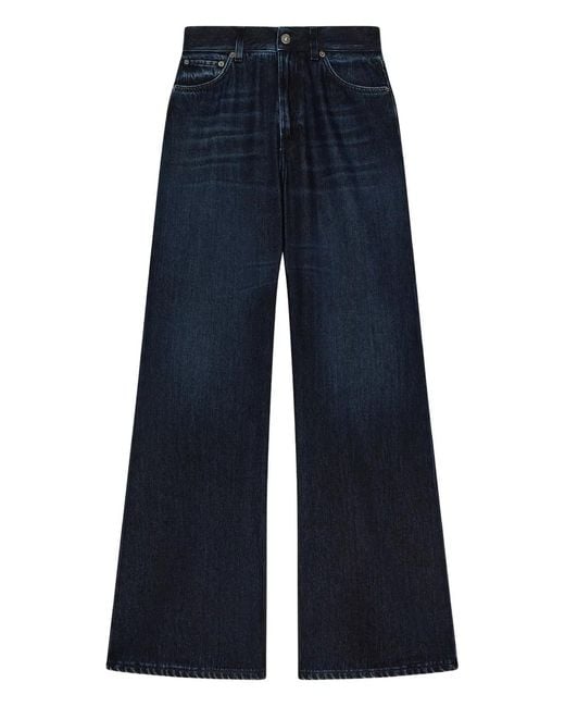 Dondup Blue High-Waisted Jeans