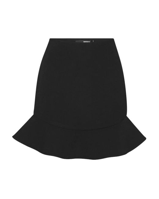 ROTATE BIRGER CHRISTENSEN Black Suitting Mini Ruffle Skirt