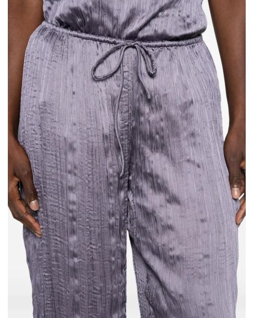Posse Purple Esme Drawstring-Waist Trousers