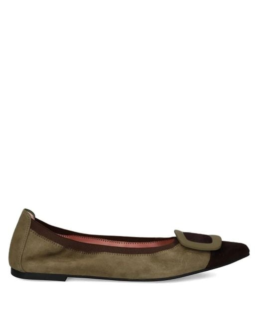 Pretty Ballerinas Brown Ella Pointed-Toe Balle Flats