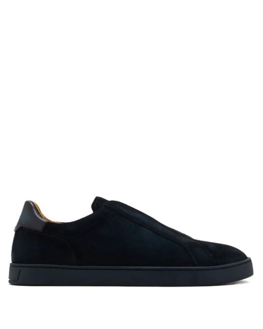 Magnanni Shoes Suède Leren Slip-On Sneakers in het Blue voor heren