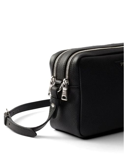 Prada Black Small Leather Shoulder Bag