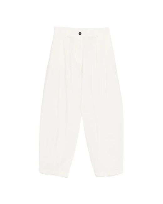 Cordera White Buttoned Trousers