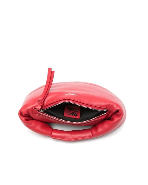 FEDERICO CINA Red Leather Shoulder Bag