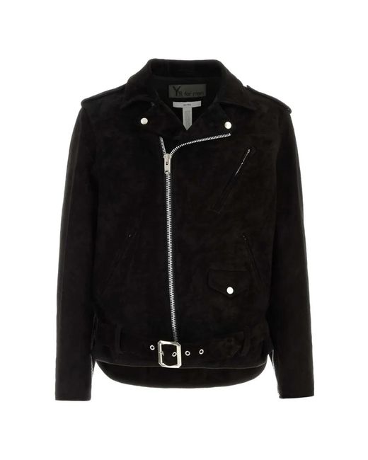 Y's Yohji Yamamoto Black Belted Biker Jacket for men