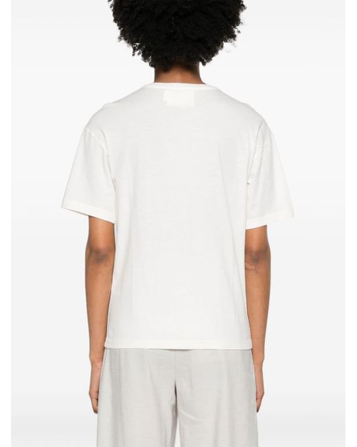 Closed White V-neck Organic Cotton T-shirt