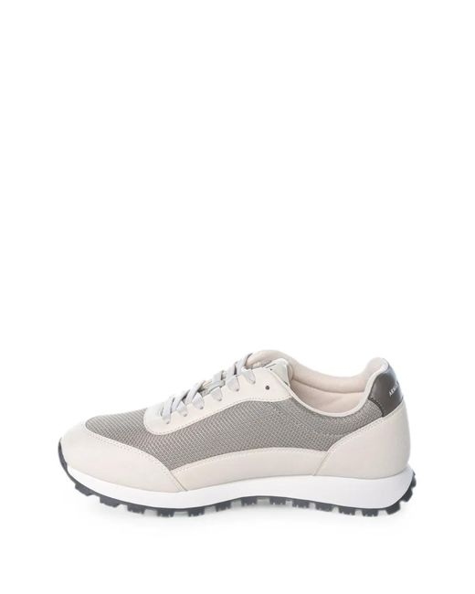 ARMANI EXCHANGE White Logo-Patch Panelled Sneakers for men