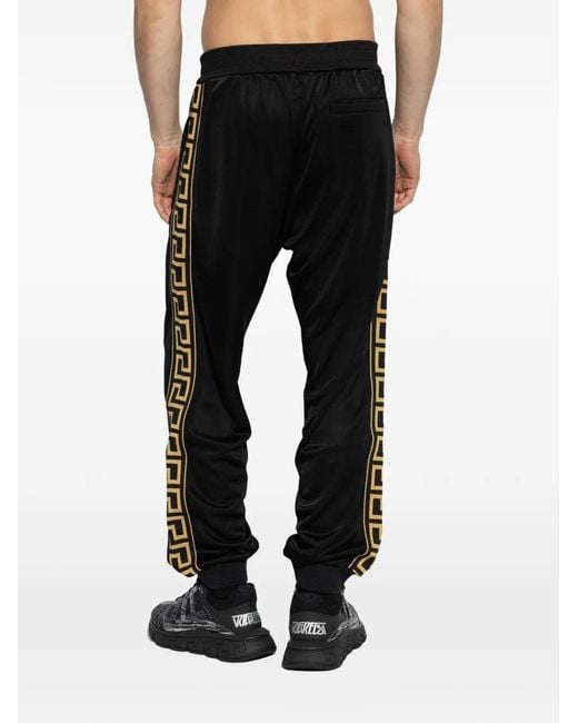 Pantaloni Sportivi Meander di Versace in Black da Uomo
