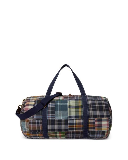 Polo Ralph Lauren Blue Patchwork-Patten Holdall for men