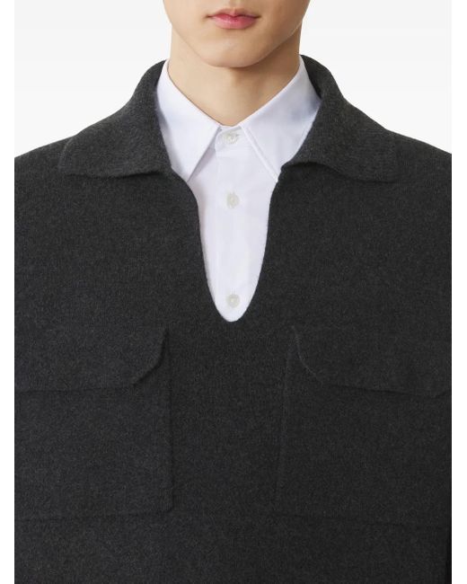 Lanvin Pullover mit Tasche in Black für Herren