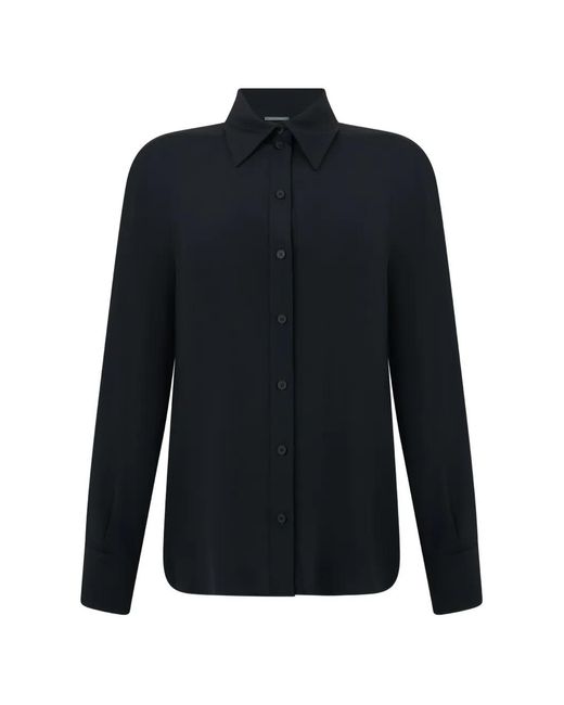 Alberta Ferretti Blue Button-Up Long-Sleeved Shirt