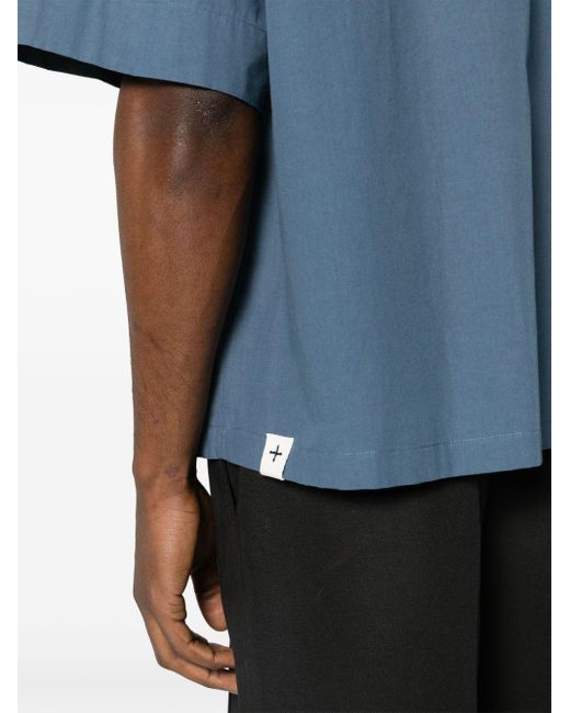 Camicia con collo ampio di Jil Sander in Blue da Uomo