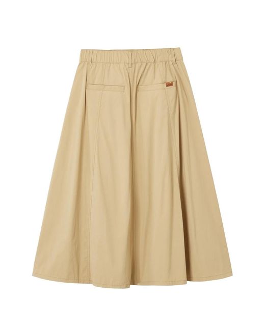 Chocoolate Natural Patch-Pocket Skirt