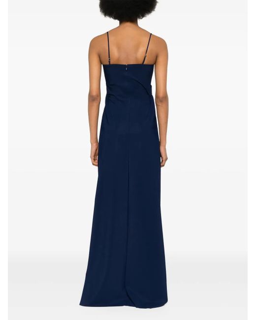 La Petite Robe Di Chiara Boni Blue Alga Bow-Detail Maxi Dress
