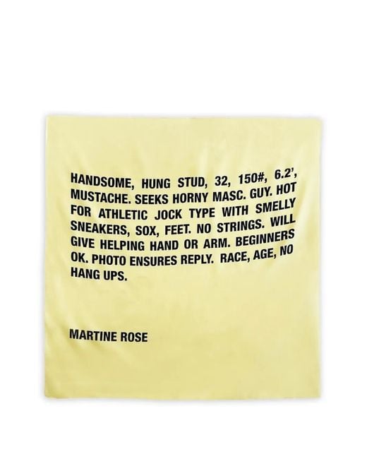 Martine Rose Metallic Logo Scarf for men