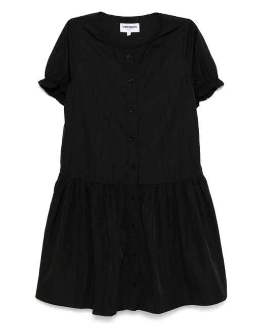 Chocoolate Black Robe À Manches Courtes