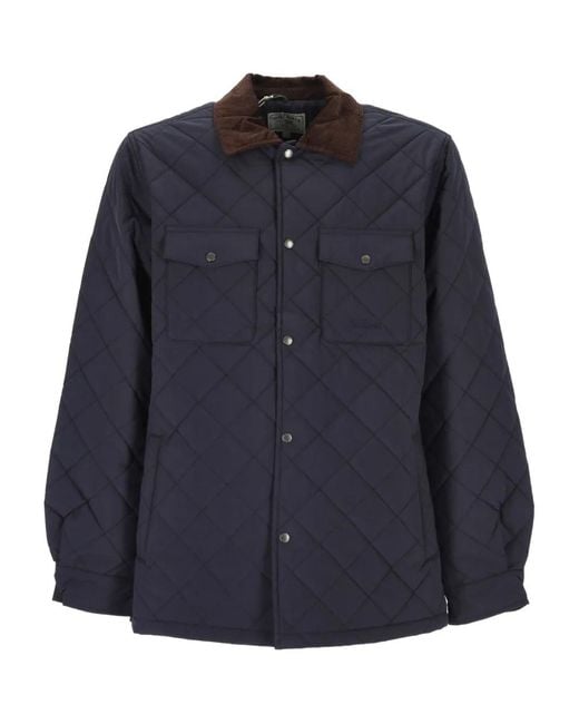 Mc2 Saint Barth Blue Quilted Pocket Jacket for men