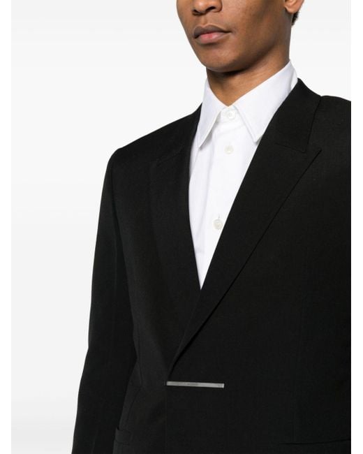 Blazer con placca logo di Givenchy in Black da Uomo