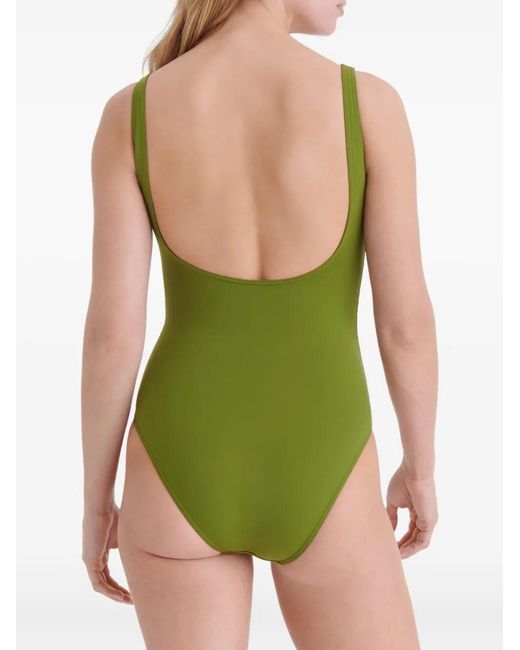 Eres Green Asia Ribbed-Detail Swimsuit