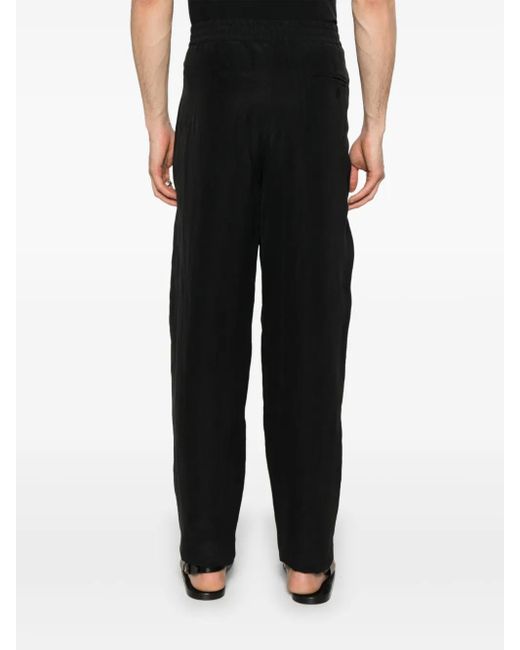 Giorgio Armani Black Pleated Trousers for men