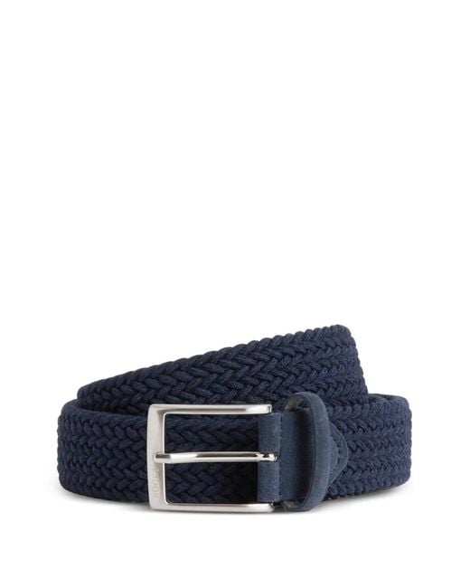 Boggi Blue Woven Buckled Belt for men