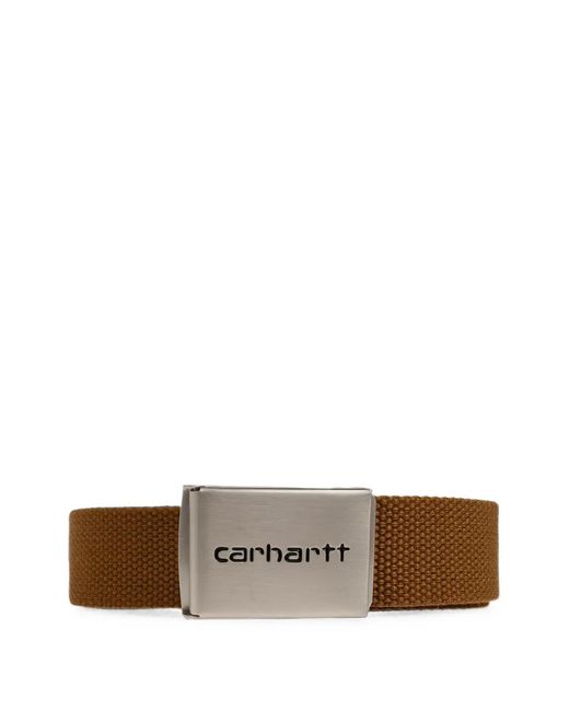 Carhartt White Logo-Plaque Belt