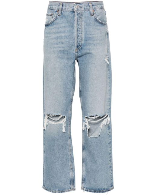 Agolde Blue Mid-Rise Loose-Fit Jeans for men
