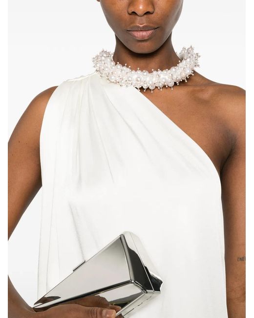 Stella McCartney White One-Shoulder Maxi Dress