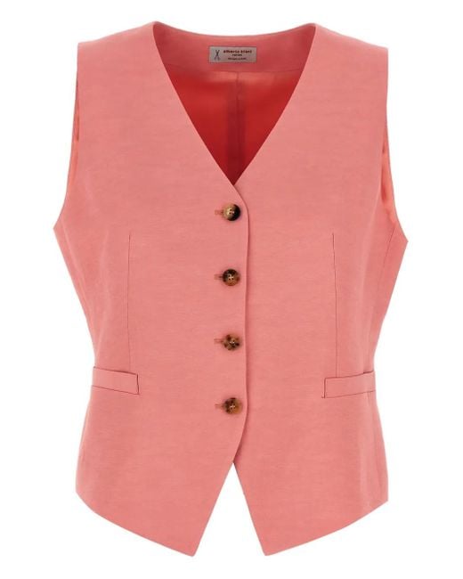 Alberto Biani Pink Buttoned Vest