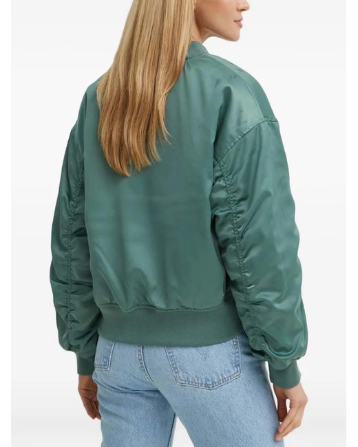 Levi's Green Flap-Pocket Bomber Jacket