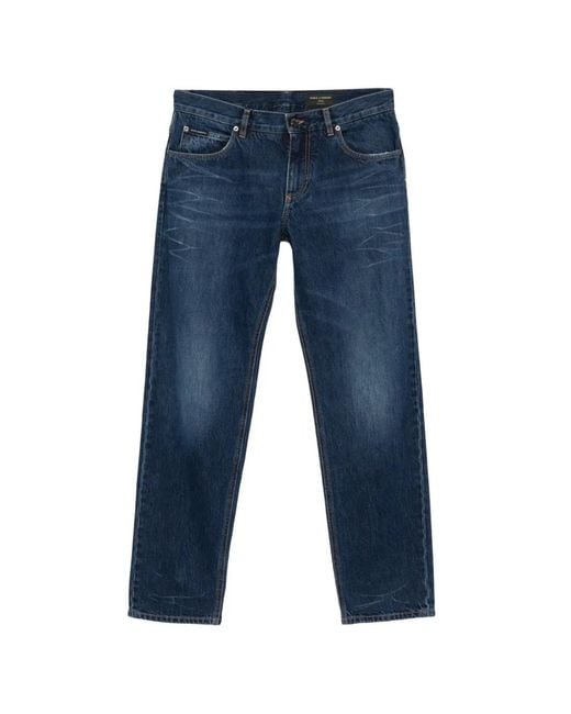 Dolce & Gabbana Blue Five-Pocket Jeans for men